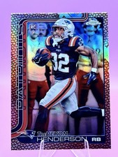 2025 Topps Chrome Football Treveyon Henderson Pig Skin Rookie RC #328 PATRIOTS🔥