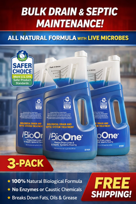 #ad BioOne 64 oz Liquid Drain amp; Septic Maintainer – 3 Pack B164 Safer Choice $109.99