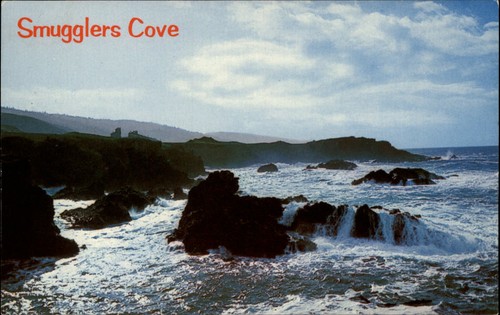 Black Point California Smuggler's Cove waves rocks coastline vintage ...
