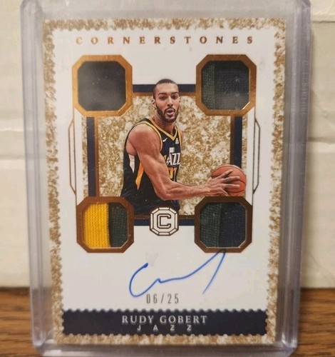 Rudy Gobert Patch  Auto Utah Jazz Panini Cornerstone /25