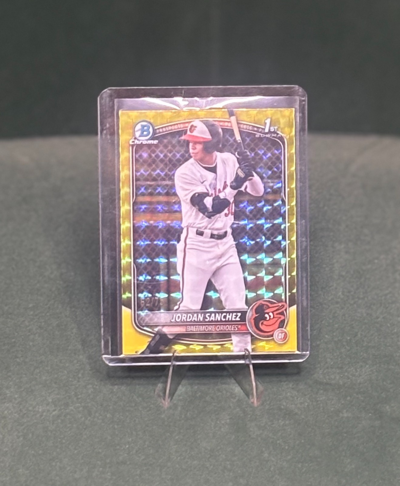 2025 Bowman Chrome Prospects Jordan Sanchez Yellow Geometric 62/75 #BCP-208 