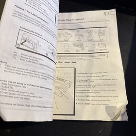 SEGA Saturn Model 2 System Console Official Authentic OEM Instruction Manual 