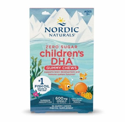 Nordic Naturals Children's DHA Gummies - Tasty Chewable Omega-3s for Kids, 30 Ct
