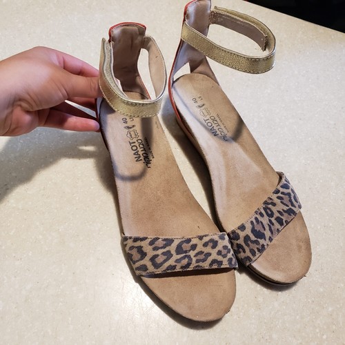 Sandalo donna Naot Pixie ghepardo bacio leopardato zeppa rosso taglia 9 - Foto 7 di 7