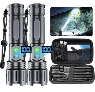 Two - Hoxida Flashlights High Lumens Rechargeable - 2000 high lumen flashlight 