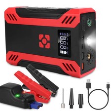 Car Jump Starter With Air Compressor Portable Car Battery Booster With Digital T