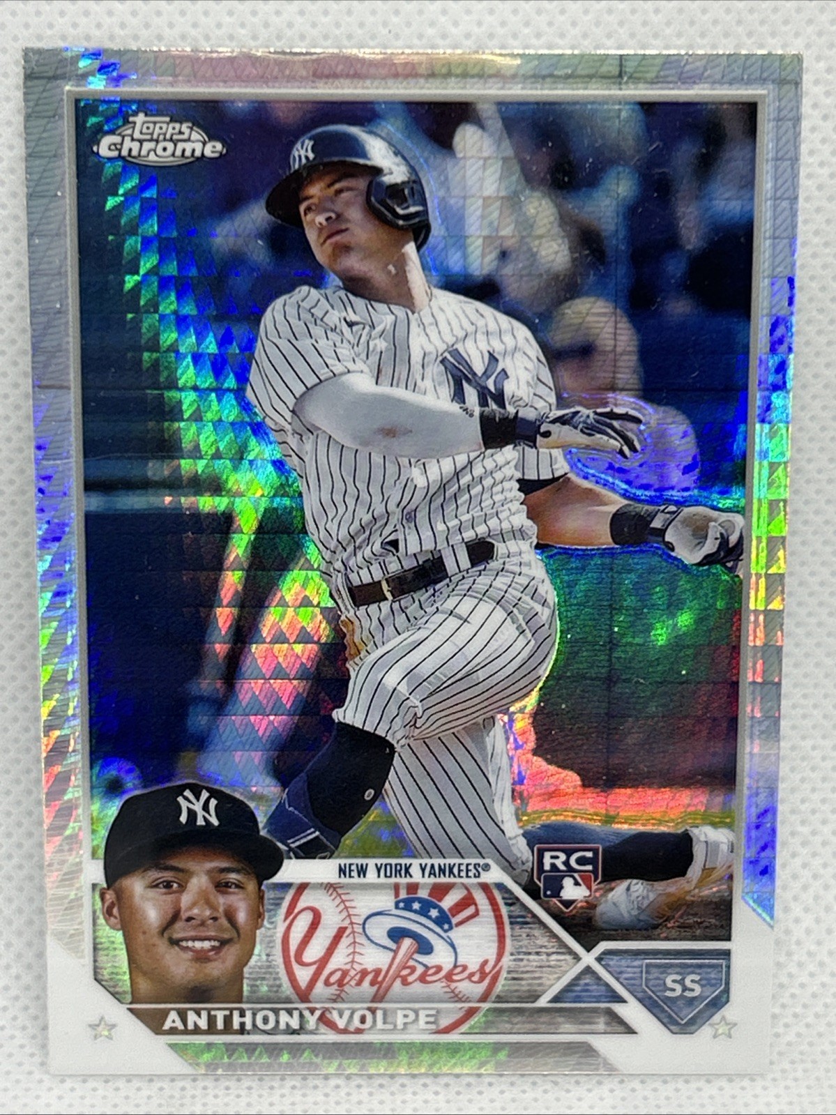 ANTHONY VOLPE 2023 Topps Chrome Prism Refractor #4 Rookie RC