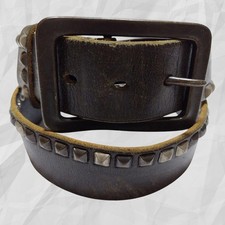 Lee studded leather belt vintage used