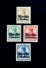 MOROCCO Stamp Lot - 1900 German Post Office Germania Overprint MNG/LH  r16