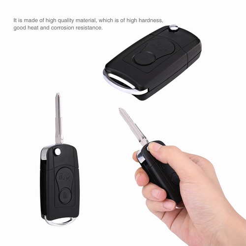 ˜Flip Folding Remote 2 Buttons Car Key Fob Shell Case For Ssangyong Actyon Kyron - Picture 6 of 7