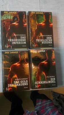 Doc Savage; Kenneth Robeson; 4 HC Bücher, Romane; dt. Erstveröffentlichung