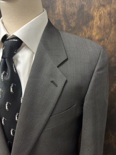 Blazer Mani By Giorgio Armani Made in Italy Mini Check Misto Lana Taglia 39 R - Foto 2 di 11