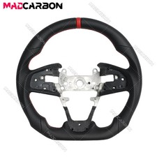 Full Leather Steering Wheel Fit Honda Civic 10th Gen Type R 2016-2021 Full Leather Steering Wheel Fit Honda Civic 10th Gen Type R 2016-2021