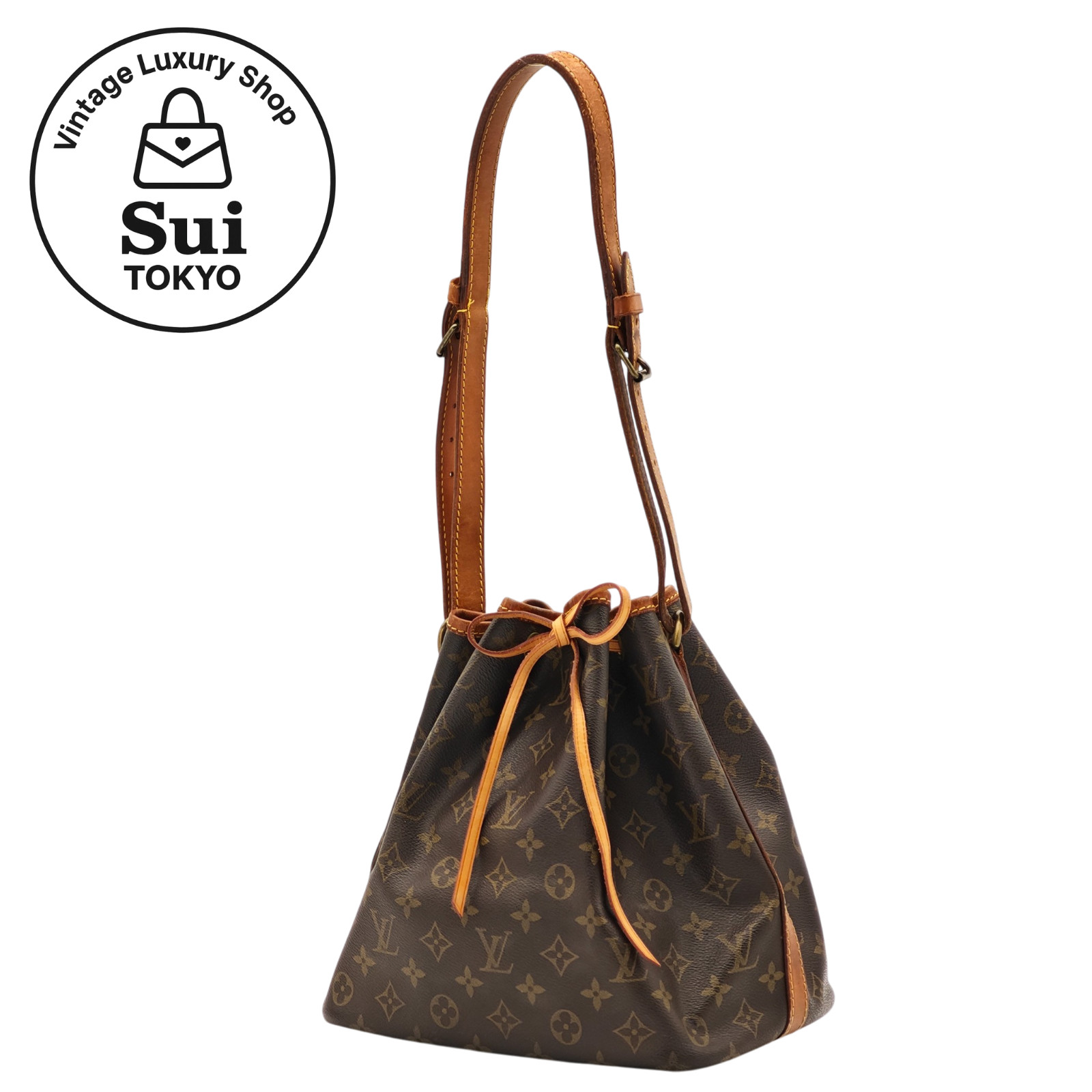 Louis Vuitton Petit Noe Monogram Shoulder Bag M42226 Brown Auth 0144