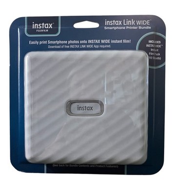 Fujifilm Instax Link Wide Wireless Smartphone Printer Bundle Film Printer NIP