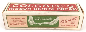 Antique 1927 Colgate Ribbon Dental Cream Sealed In Original Box Made In USA