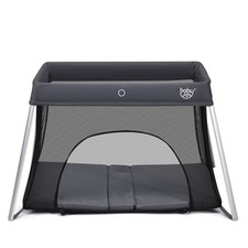 Baby Playpen Playard Foldable Lightweight Crib Sleeping w/Carry Bag Dark Gray