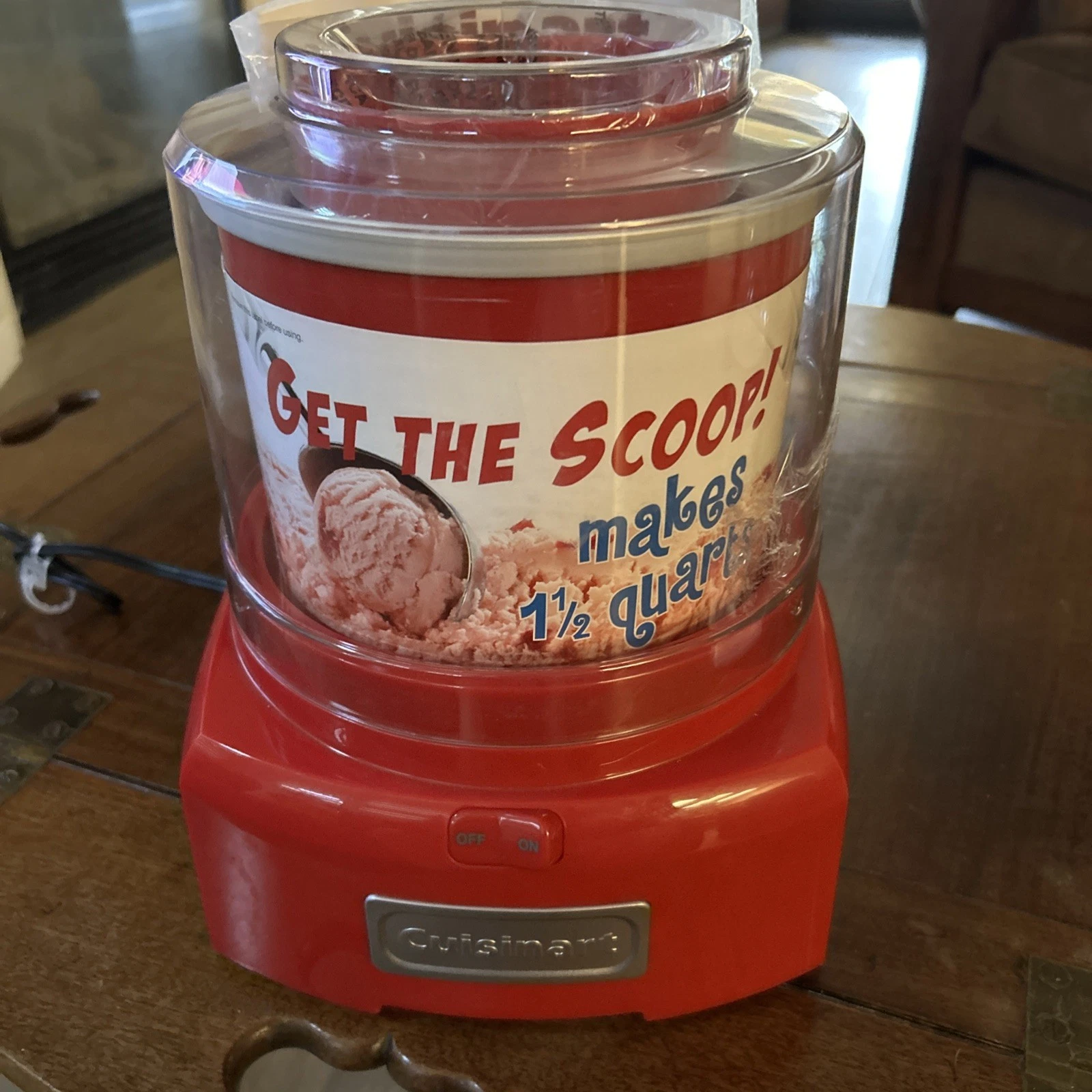 Cuisinart ICE-21 1.5 Quart Automatic Frozen Yogurt Ice Cream Maker Red No BOX
Opens in a new window