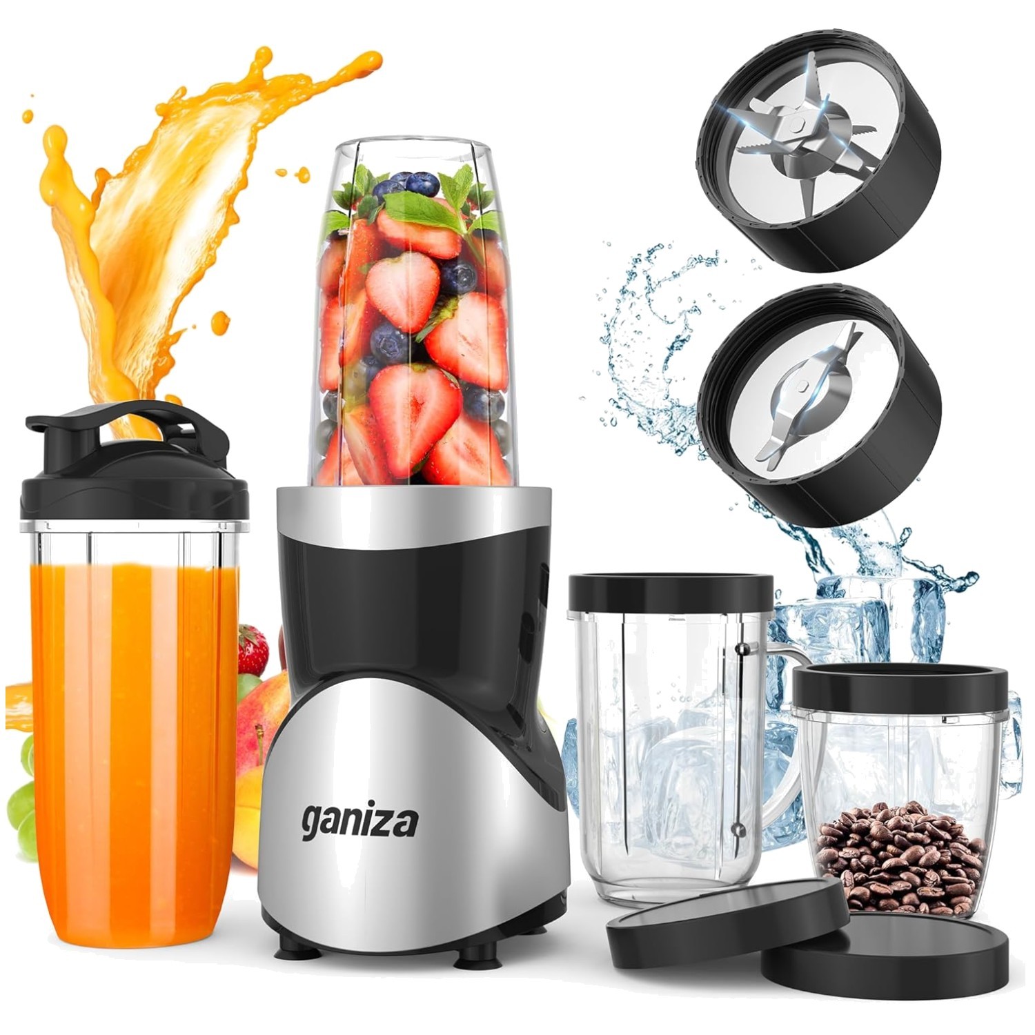 Multi-Function 900W Smoothie Maker with 15 Accessories