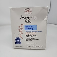 Aveeno Baby Eczema Bath Treatment, Colloidal Oatmeal, Soothing Relief, 5 Pack