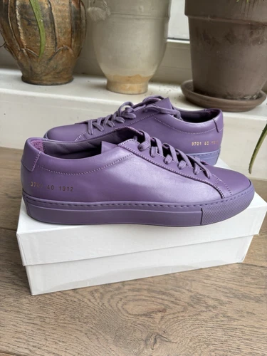 Common Projects Achilles viola basso donna EU 40 UK6 nuovo prezzo consigliato £ 315