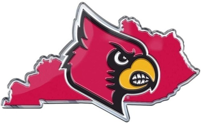 #ad University of Louisville Cardinals Team State Design Auto Emblem Aluminum... $10.00