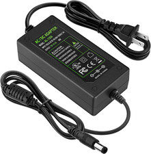 DC 12V 5A Power Supply Adapter, US Plug, 4.6FT Power Cord, AC 100-240V to DC 12