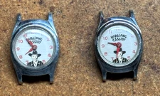 Lot 2 vintage 1950s HOPALONG CASSIDY Watch US TIME Parts Repair only NOT WORKING