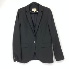 Ann Taylor LOFT Single Button Blazer Suit Jacket Womens Size 6T Black