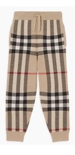 Burberry Kids Wool Check Pattern Joggers Size 8Y