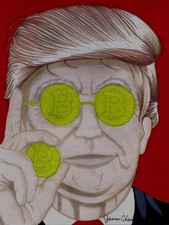 DONALD TRUMP BITCOIN FINE ART POP ART ORIGINAL COMIC COLOR ART | eBay US
