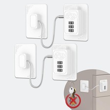 2 Pack Refrigerator Lock with 3 Digit Code, White