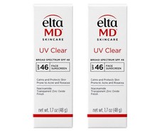 2 PACK ELTA MD UV Clear SPF 46 Broad Spectrum Sunscreen NEW SEALED 1.7
