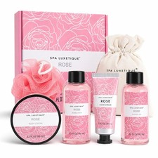 Spa Luxetique Gifts for Women, 6 Pcs Rose Gift 6 Count, Pink