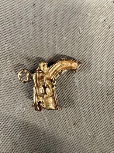Spilla ciondolo stivali cowgirl dorati vintage spilla cowboy western spilla bavero oro - Foto 6 di 9