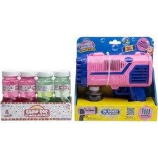 Dubble Bubble Bubble Blaster 36 Hole Gun Charms Blow Pop Scented Bubbles 4Pack