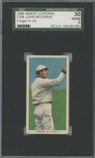 T206 1909 JOHN MCGRAW FINGER IN THE AIR - NEW YORK - SWEET CAPORAL - SGC 2