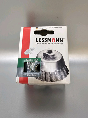 LESSMANN Drahtbürste Topfbürste Ø 65 mm M14 Drahtstärke 0,35 mm Stahl 
