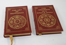 [2 Book Lot] Universe in a Single Atom & The Art of Happiness, Easton Press