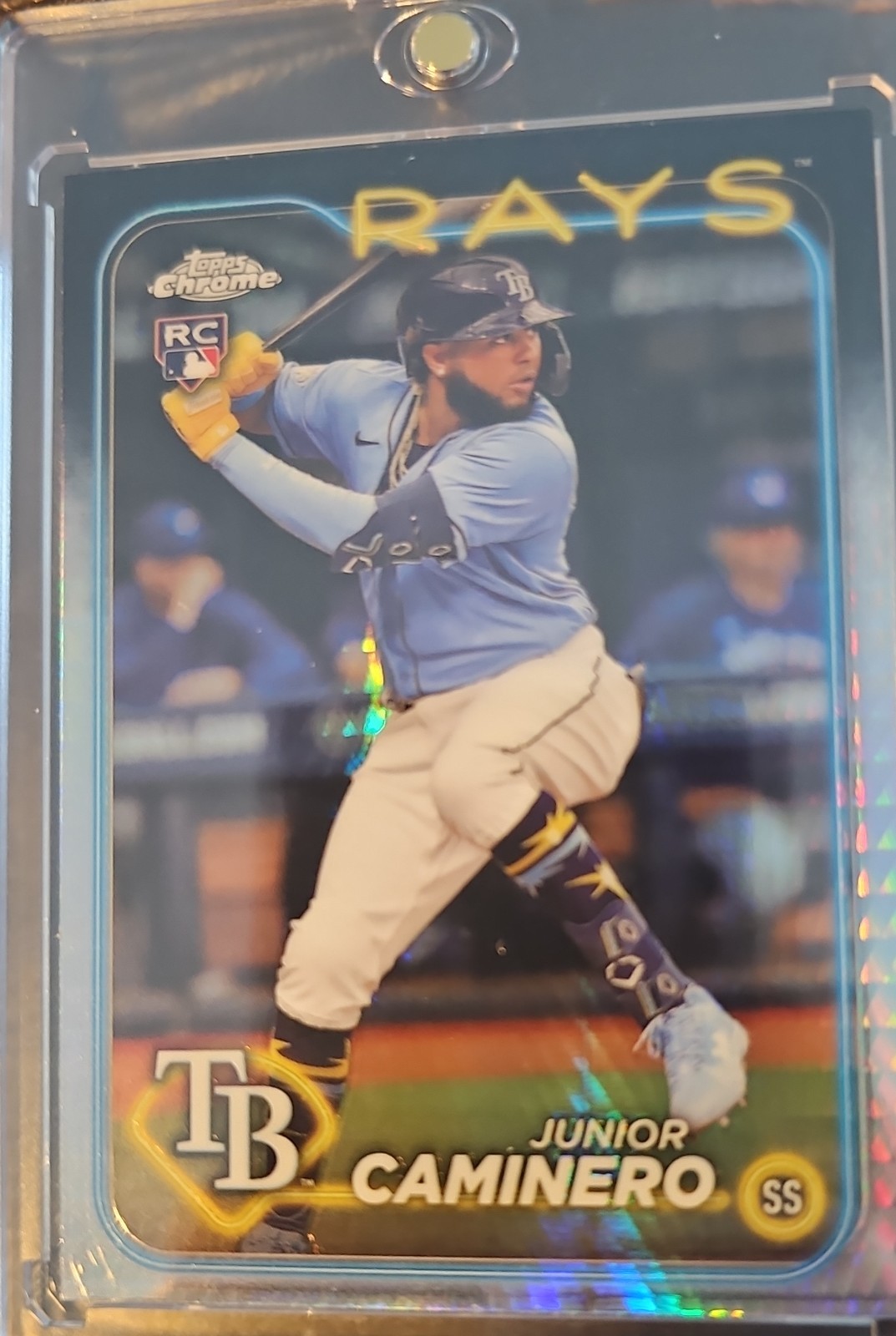 2024 Topps Chrome - Junior Caminero #213 Prism Refractor (RC)