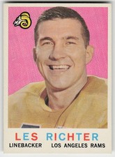 1959 Topps #84 Les Richter FOOTBALL Los Angeles Rams