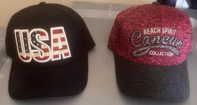 2 robin ruth snapback hat bundle usa flag brim america surf cancun beach