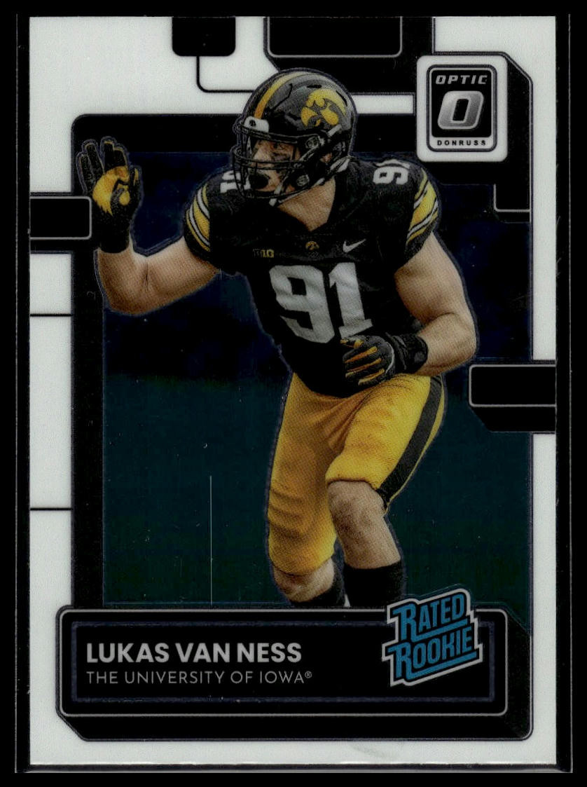 2023 Chronicles #9 Lukas Van Ness Donruss Optic Rated Rookies