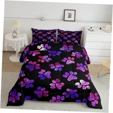  Dog Lover Comforter Set Size Watercolor Dog Duvet Insert Animal Twin Paw Print