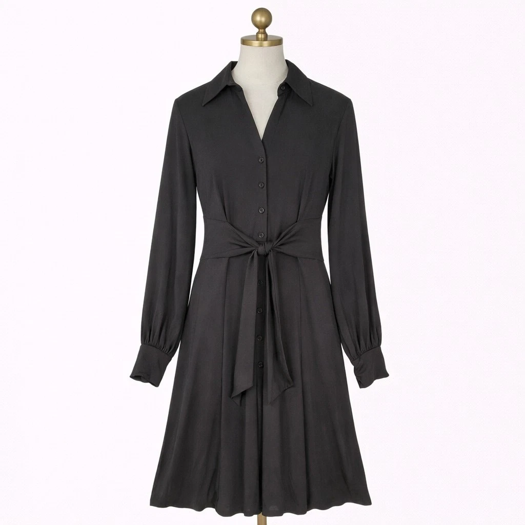 Jersey Long Sleeve Shirt Dresses for sale | eBay