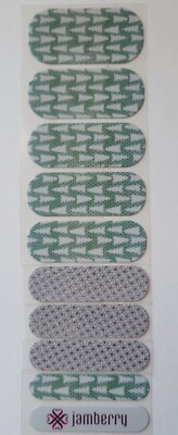 Jamberry Nail Wraps Custom Mixed Mani Half Sheet ~ Frosty Evergreens