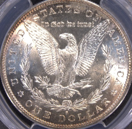 1882-S Morgan Silver Dollar $1 MS 64 PCGS-Orange Crescent Toned Beauty - Picture 4 of 4