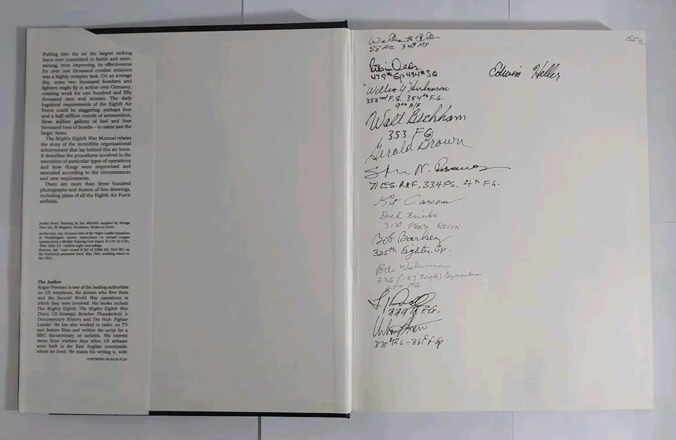 Mighty Eighth War Manual -Hardcover By Freeman Roger Anthony-Signed by 13 Pilots - Image 2 of 4