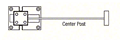 Satin Anodized 18" High Center Design Series Partition Post with a 12" Deep To - Picture 5 of 5