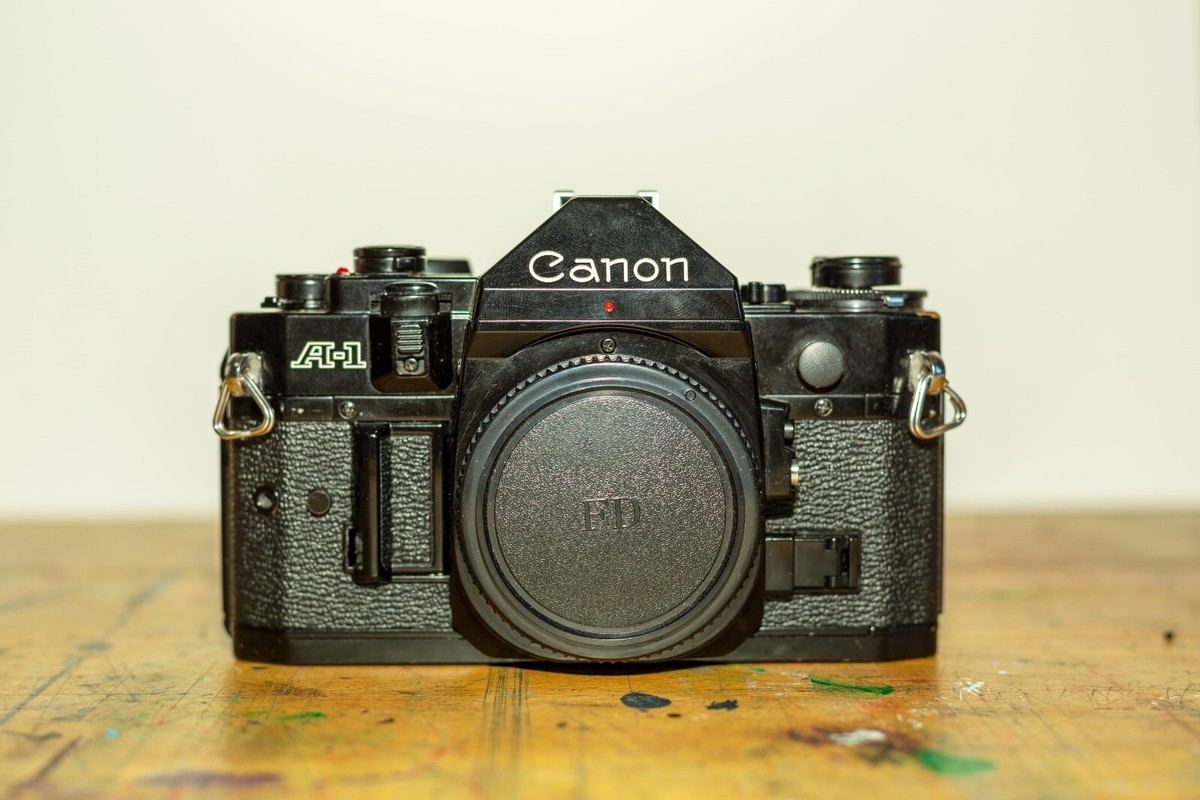 canon a-1 35mm slr film camera and canon 50mm F1.4 and canon 28mm